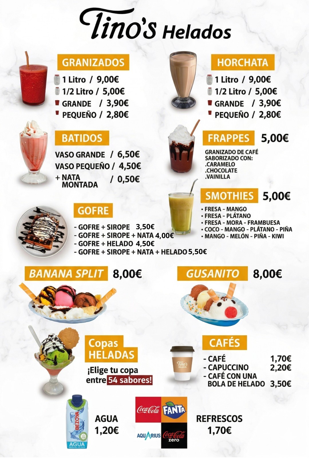 Precios Heladeria Tinos
