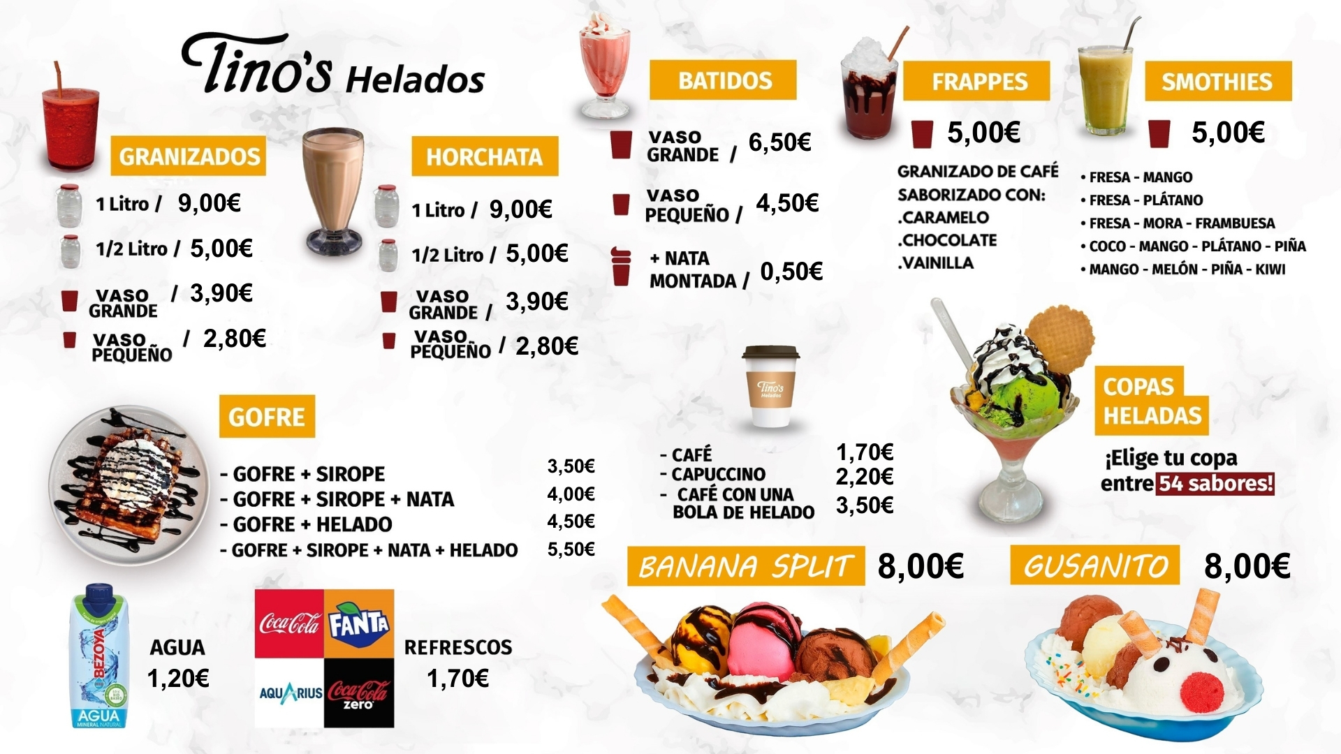 Precios Heladeria Tinos