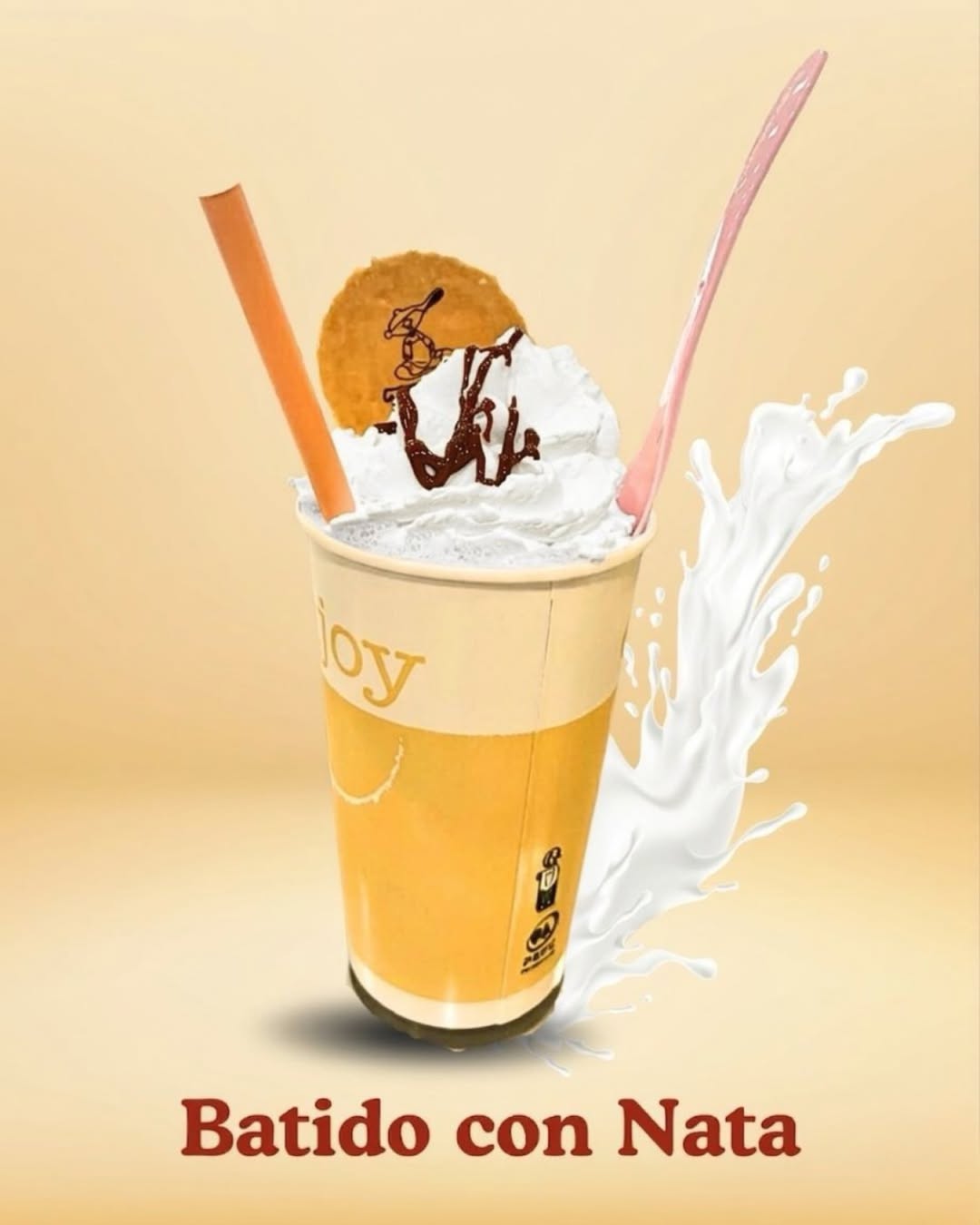 Batido con nata y sirope