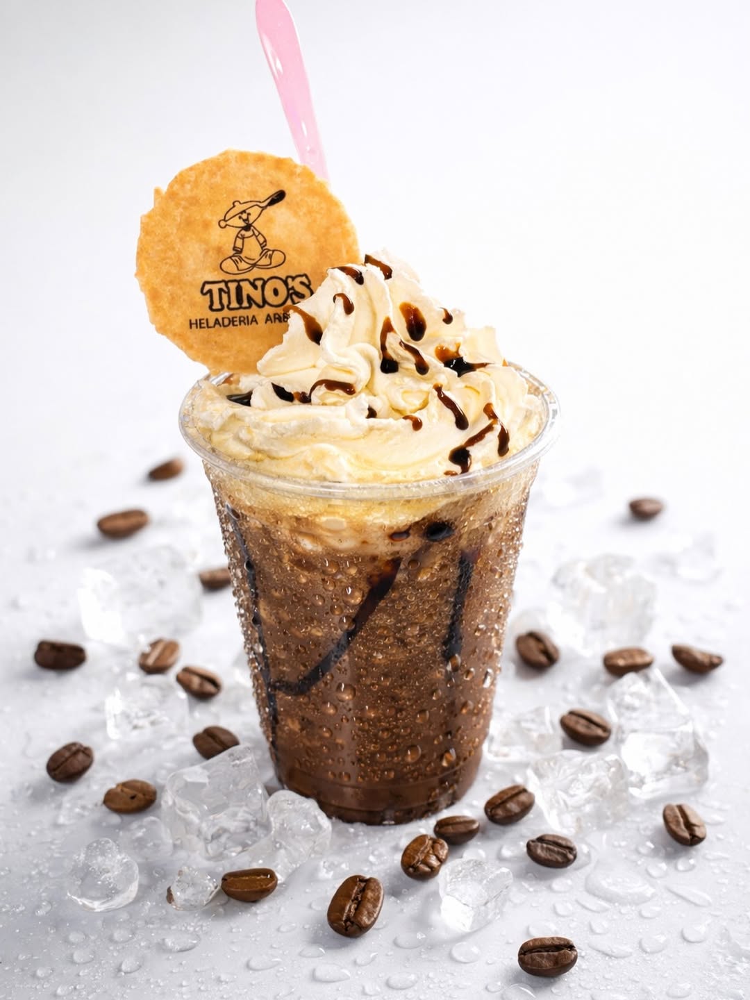 Frappe de cafe con nata